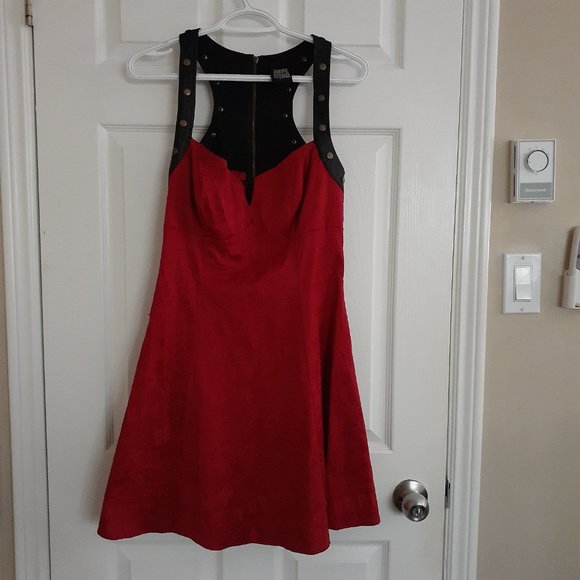Hot Topic Red Midi Sundress Halter Neckline - Picture 3 of 13